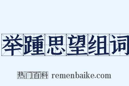 举踵思望组词是什么意思的图片